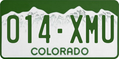 CO license plate 014XMU