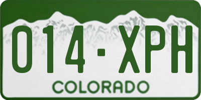CO license plate 014XPH