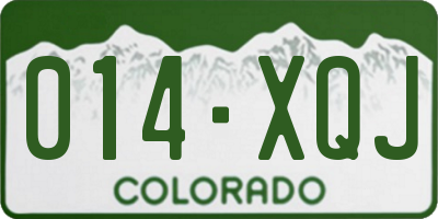 CO license plate 014XQJ