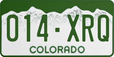 CO license plate 014XRQ