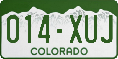 CO license plate 014XUJ