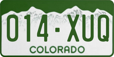 CO license plate 014XUQ