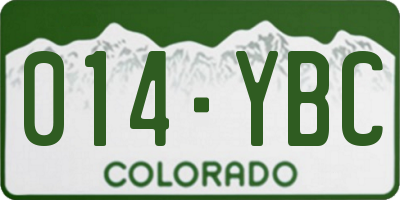 CO license plate 014YBC