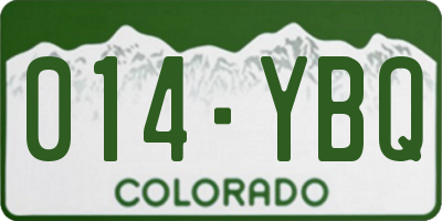 CO license plate 014YBQ