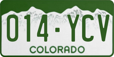 CO license plate 014YCV