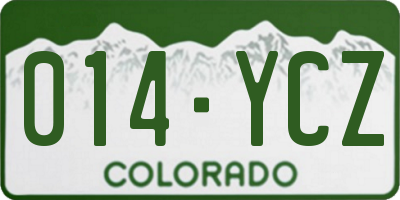 CO license plate 014YCZ