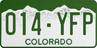 CO license plate 014YFP