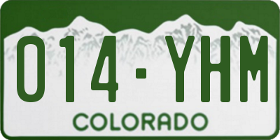 CO license plate 014YHM
