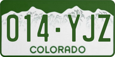 CO license plate 014YJZ