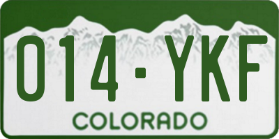 CO license plate 014YKF