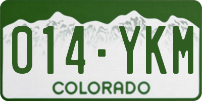 CO license plate 014YKM