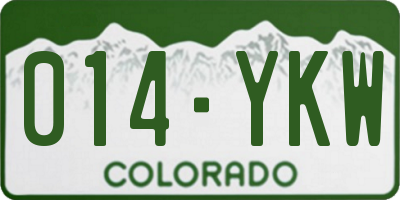 CO license plate 014YKW