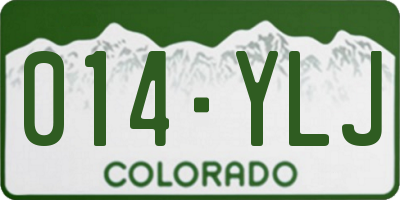 CO license plate 014YLJ