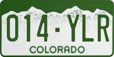 CO license plate 014YLR