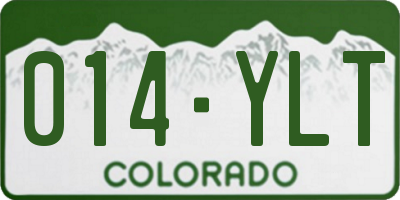 CO license plate 014YLT