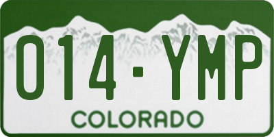CO license plate 014YMP