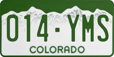 CO license plate 014YMS