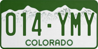 CO license plate 014YMY
