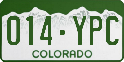 CO license plate 014YPC