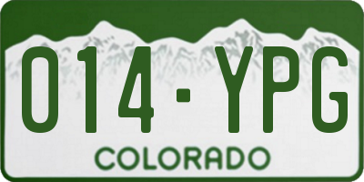 CO license plate 014YPG