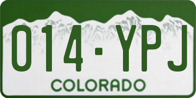 CO license plate 014YPJ