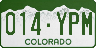 CO license plate 014YPM