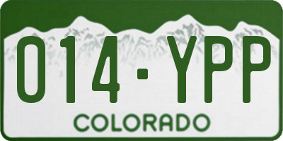 CO license plate 014YPP