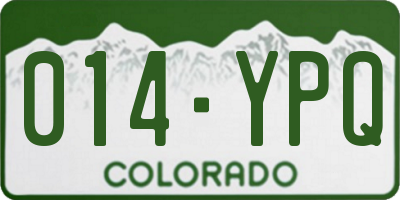 CO license plate 014YPQ