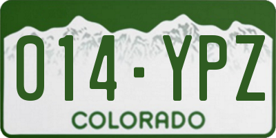 CO license plate 014YPZ
