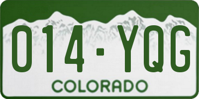 CO license plate 014YQG
