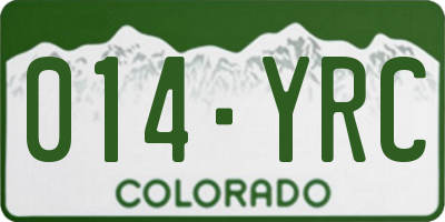 CO license plate 014YRC