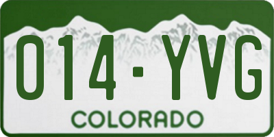 CO license plate 014YVG