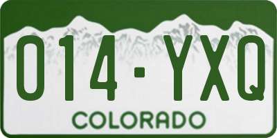 CO license plate 014YXQ