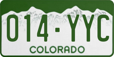 CO license plate 014YYC