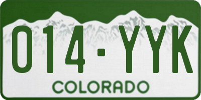 CO license plate 014YYK