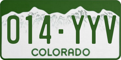 CO license plate 014YYV
