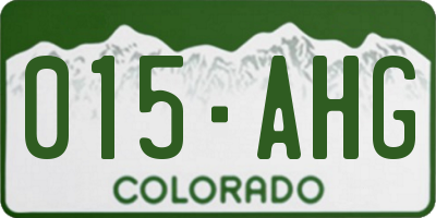 CO license plate 015AHG