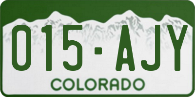 CO license plate 015AJY