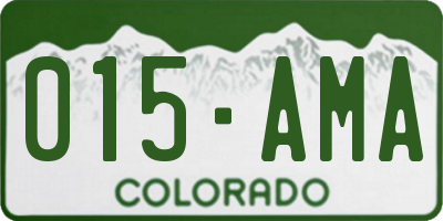 CO license plate 015AMA