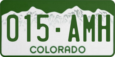 CO license plate 015AMH