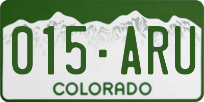 CO license plate 015ARU