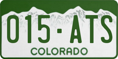 CO license plate 015ATS