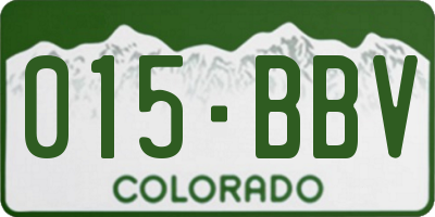 CO license plate 015BBV