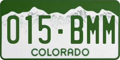 CO license plate 015BMM