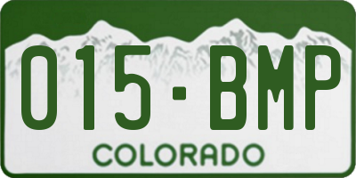 CO license plate 015BMP