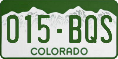 CO license plate 015BQS
