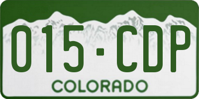 CO license plate 015CDP