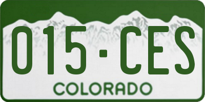 CO license plate 015CES