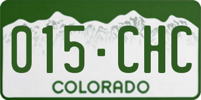 CO license plate 015CHC