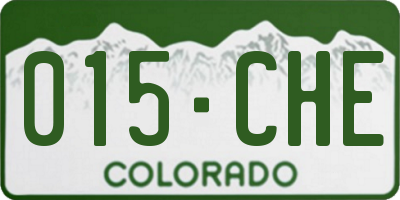 CO license plate 015CHE